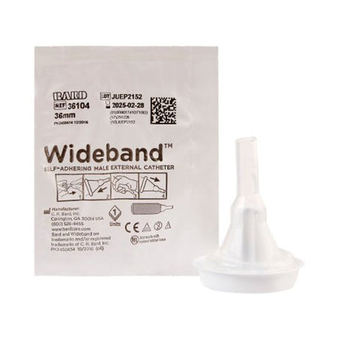 Bard, Male External Catheter Self-Adhesive Band Silicone Large 36104, Box Of 100
