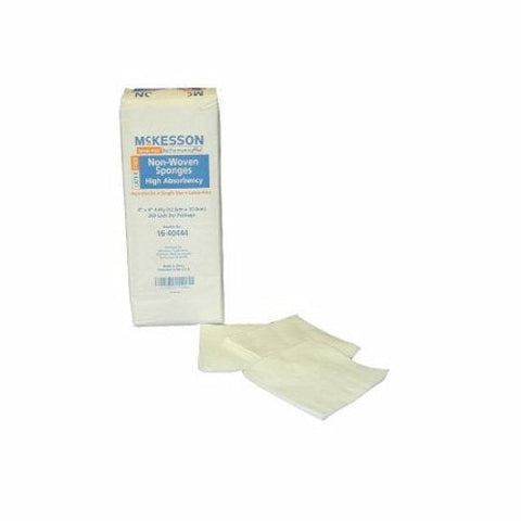 McKesson, Nonwoven Sponge 4 X 4 Inch 4-Ply NonSterile 16-40444, 1 Pack