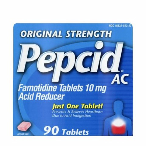 Pepcid, Antacid Pepcid AC 10 mg Strength Tablet 90 per Bottle, Count of 1