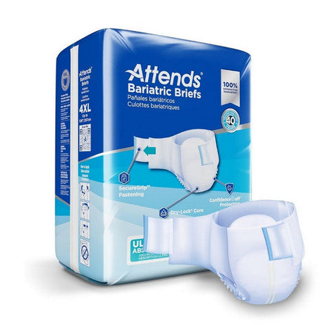 Attends, Unisex Adult Incontinence Brief, Count of 8