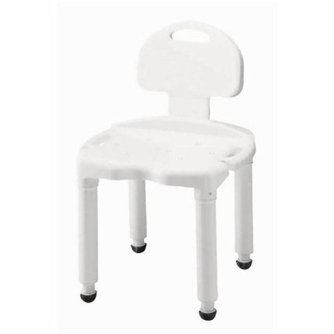 Shower Bench Carex Without Arms Plastic Frame With Backrest 16 to 21 Inch Height White 1 Each by Carex