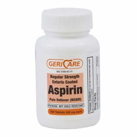 McKesson, Pain Relief Geri-Care 325 mg Strength Aspirin Tablet 100 per Bottle, 100 Tablets