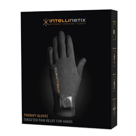 Brownmed, Vibration Therapy Glove Intellinetix Full Finger Small Wrist Length Hand Specific Pair Cotton, 1 Pair