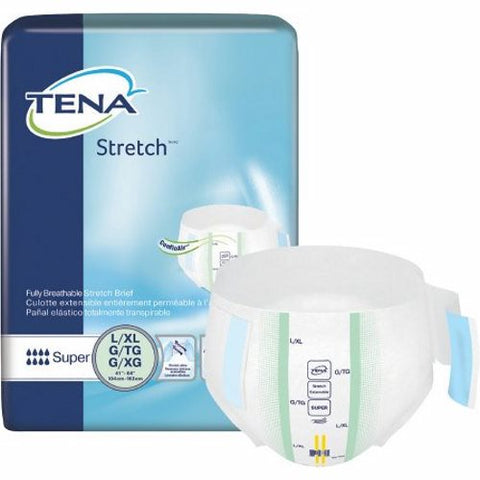 Unisex Adult Incontinence Brief Green Case of 56 by Tena