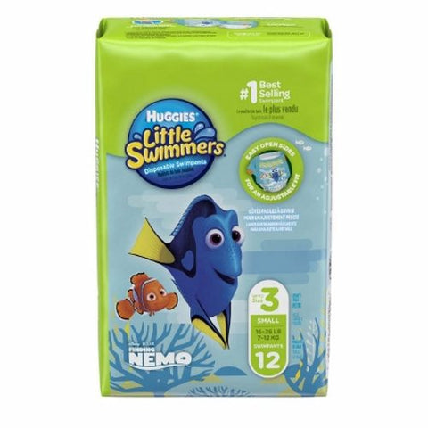 Kimberly Clark, Unisex Baby Swim Diaper Huggies Little Swimmers Pull On with Refastenable Tabs Small Disposable He, Count of 96