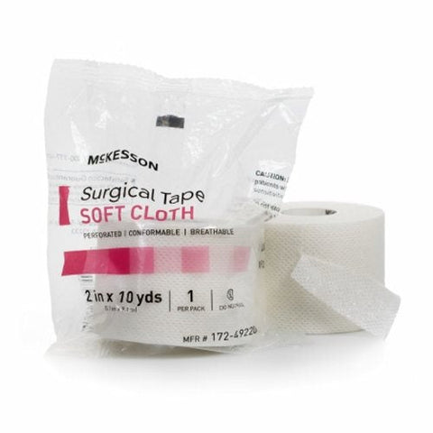 McKesson, Medical Tape McKesson Cloth 2 Inch X 10 Yard White NonSterile, 1 Pack