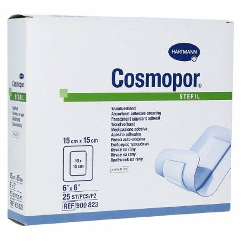 Hartmann Usa Inc, Adhesive Dressing Cosmopor 6 X 6 Inch NonWoven Square White Sterile, Box Of 25