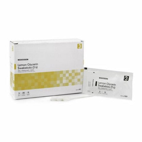McKesson, Oral Swabstick McKesson Lemon Glycerin, Box Of 25
