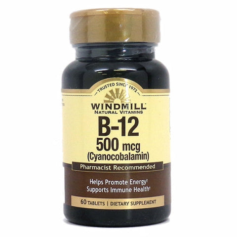 Windmill, Vitamin B-12, 500mcg, 60 Tabs