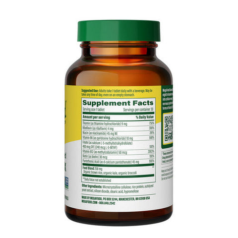 MegaFood, Balanced B Complex, 30 Tabs