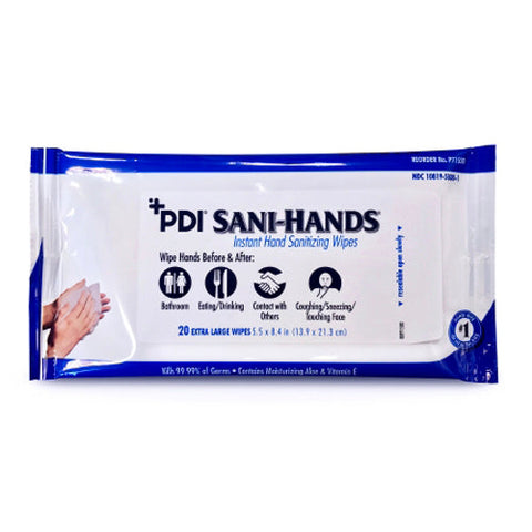 Hand Sanitizing Wipes Pack of 20 by Sani-Hands