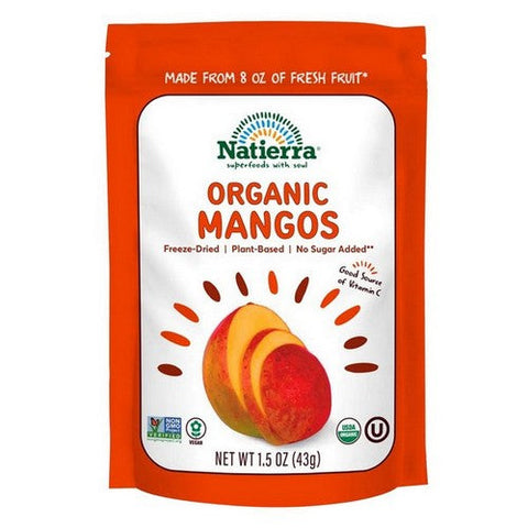 Natierra, Organic Freeze Dried Mangos, 1.5 Oz(Case Of 12)