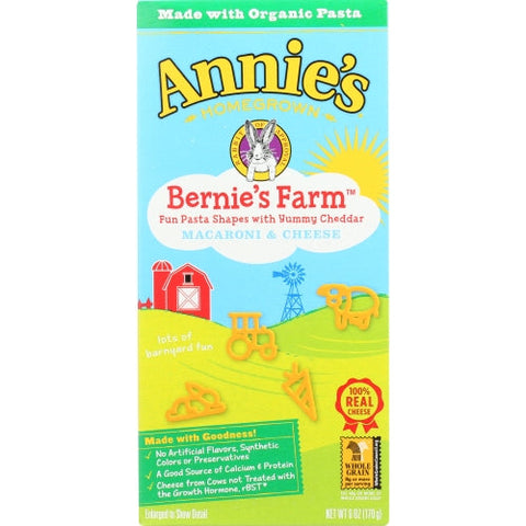 Annie's Homegrown, Farm Bernie's Macaroni And Cheese, 6 Oz