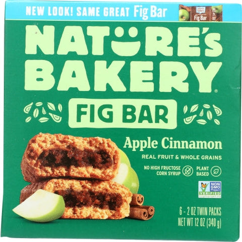 Natures Bakery, Bar Fig Whlwht Appl Cnnmn, 12 Oz