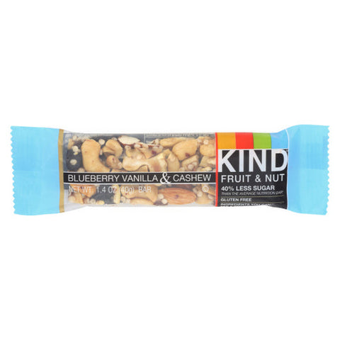 Bar Blueberry Vanilla And Cashew Case of 12 X 1.4 Oz by Kind Fruit & Nut Bars