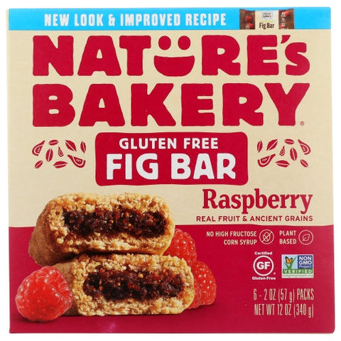 Natures Bakery, Bar Fig Gf Raspberry 6Ct, 12 Oz(Case Of 6)