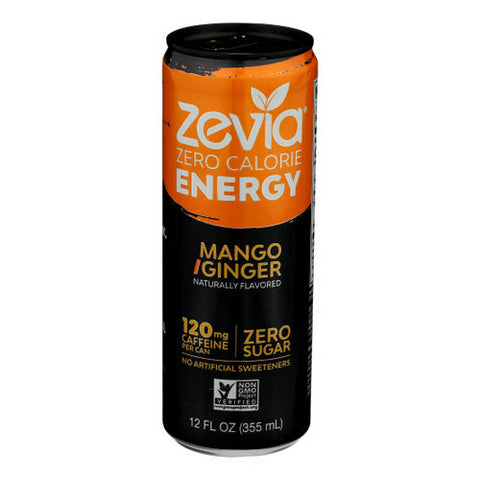 Zevia, Zero Calorie Energy Drink Mango/Ginger, 12 Oz