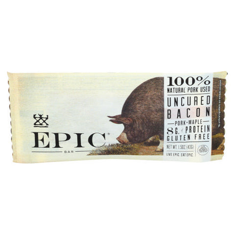 Epic Dental, Bar Pork Maple Uncured Bacon, 1.5 Oz(Case Of 12)