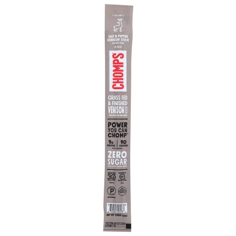Chomps, Venison Stick Pppr Salt, 1.15 Oz(Case Of 24)