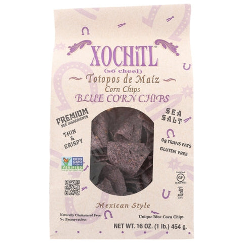 Xochitl, Blue Corn Chips Mexican Style, 16 Oz (Case of 9)