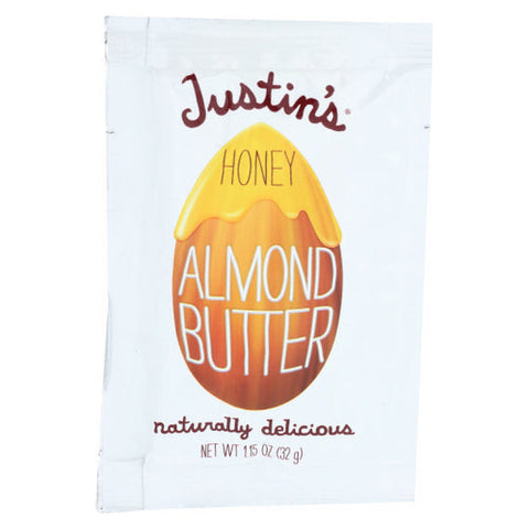 Justin's, Squeeze Pack Almond Butter Honey, 1.15 Oz(Case Of 10)
