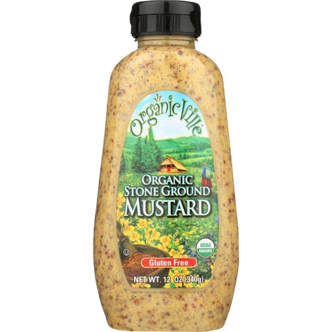 Organicville, Mustard Stone Grnd Org, 12 Oz(Case Of 12)