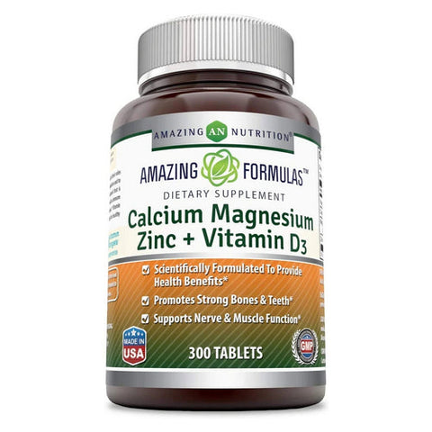 Amazing Nutrition, Amazing Formulas Calcium Magnesium Zinc + D3, 300 Tabs