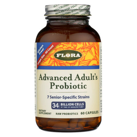Flora, Adavanced Adult's Probiotic, 60 Caps