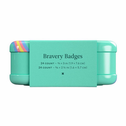Welly, Kids Bravery Badges Assorted Rainbow Flex Fabric, 48 Count