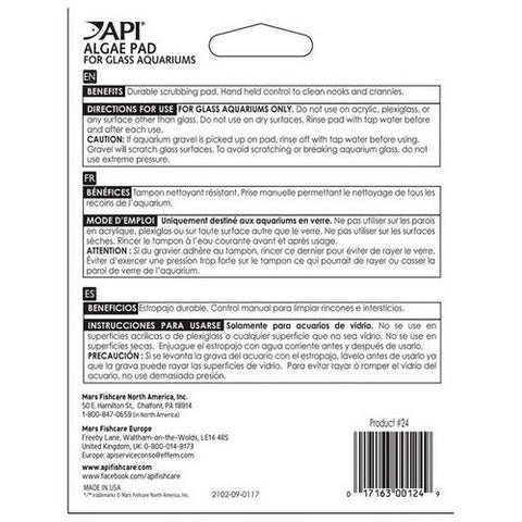 API, Doc Wellfish's Hand Held Algae Pad for Glass Aquariums, Algae Pad - Glass