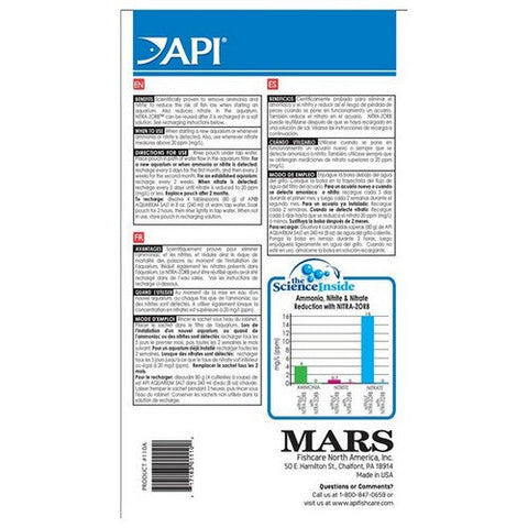 API, Nitra-Zorb for API NexxFilter & Rena Smartfilter, Size 6 = 7.4 oz (Treats 55 Gallons)