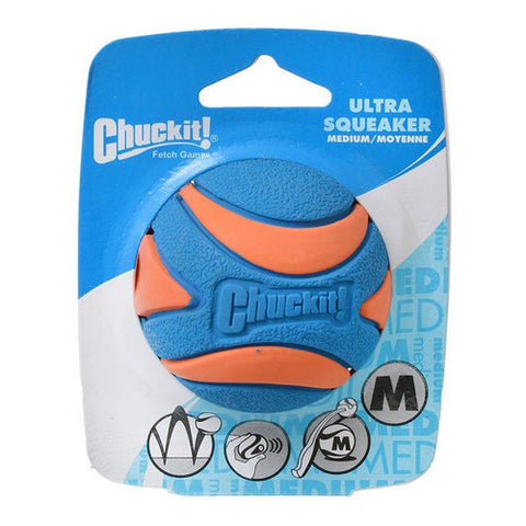 Ultra Squeaker Ball Dog Toy Medium (2.5" Diameter) by Chuckit!