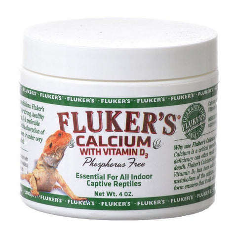 Flukers, Calcium with D3, 4 oz