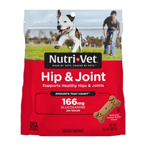 Nutri-Vet, Hip & Joint Biscuits for Dogs - Regular Strength, 19.5 oz