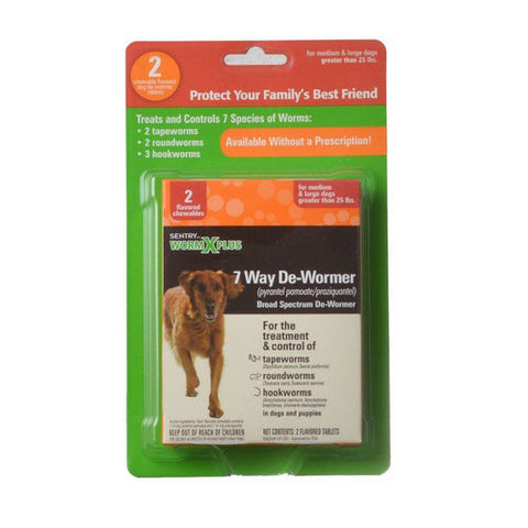 Sentry, Worm X Plus - Large Dogs, 2 Count