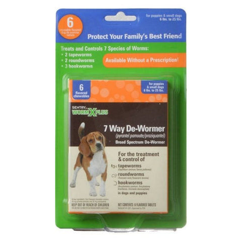 Sentry, Worm X Plus - Small Dogs, 6 Count