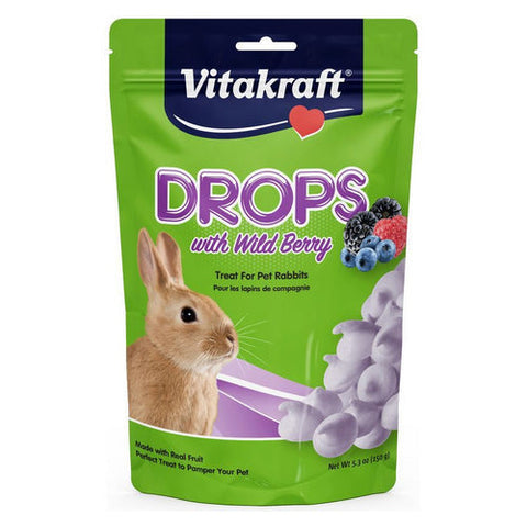 Vitakraft, Drops with Wild Berry for Pet Rabbits, 5.3 oz