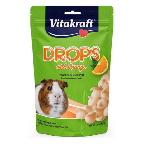 Vitakraft, Drops with Orange for Pet Guinea Pigs, 5.3 oz