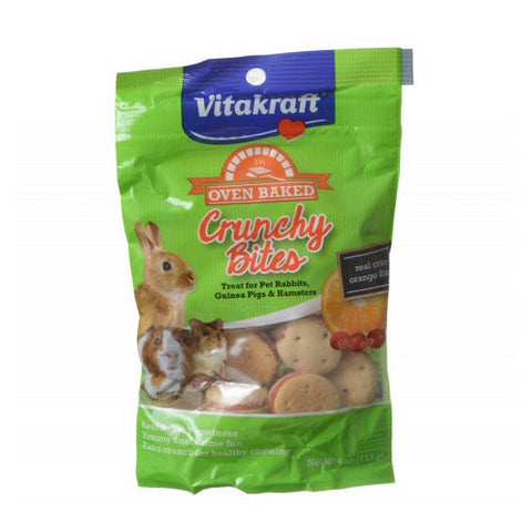 Vitakraft, Oven Baked Crunchy Bites Small Pet Treats - Real Cran-Orange Flavor, 4 oz