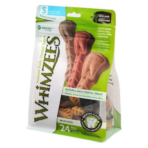 Whimzees, Brushzees Dental Treats - Small, 24 Count