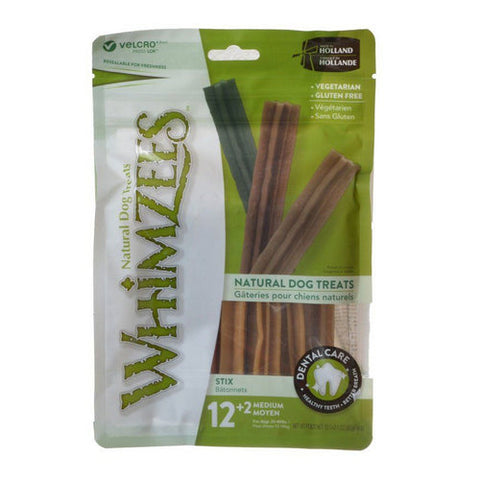 Whimzees, Natural Dental Care Stix Dog Treats, Medium - 14 Pack - (Dogs 25-40 lbs)