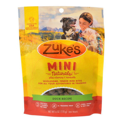 Zuke's, Mini Naturals Moist Dog Treats - Delicious Duck Recipe, 6 oz