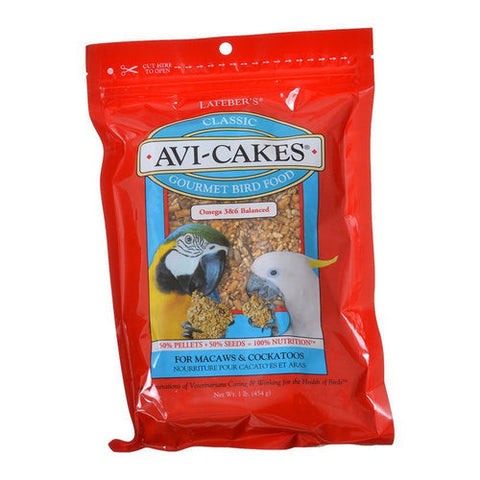 Lafeber, Classic Avi-Cakes Gourmet Macaw & Cockatoo Food, 16 oz