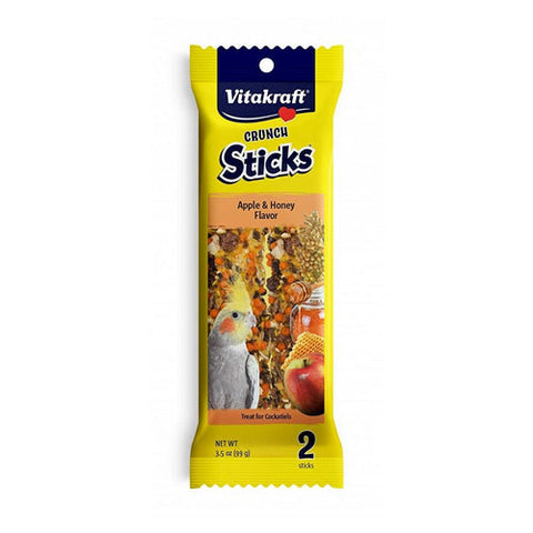 Vitakraft, Crunch Sticks Apple & Honey Cockatiels Treats, 2 Pack
