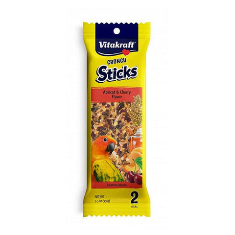 Vitakraft, Crunch Sticks Apricot & Cherry Conure Treats, 2 Pack