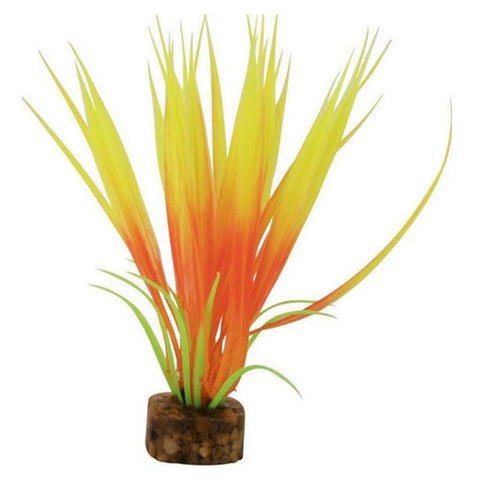 GloFish, Plastic Aquarium Plant - Orange/Yellow, Small
