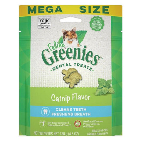Greenies, Greenies Feline Natural Dental Treats Catnip Flavor, 4.6 oz