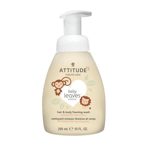 Attitude, Baby Leaves 2-in-1 Foaming Wash Pear Nectar, 10 Oz