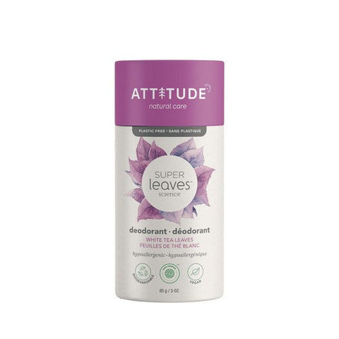 Attitude, Super Leaves Deodorant White Tea Leaves, 3 Oz