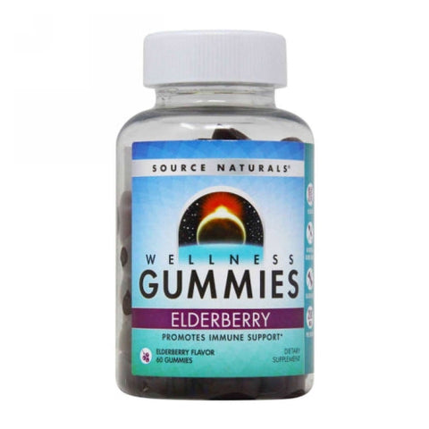 Wellness Gummies Elderberry 60 Gummies by Source Naturals